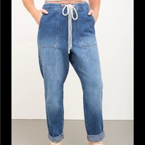 Oneteaspoon resort blue shabbies drawstring boyfriend jean
